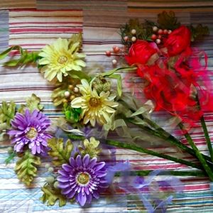 Handmade Child Youth Dress Up Flower Fairy Wands Party Favors set 6